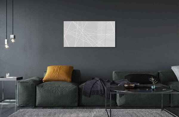 Quadro di vetro Linee irregolari 100x50 cm 2 appendini