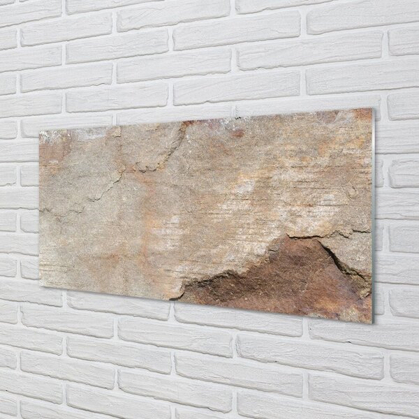 Quadro vetro Parete in pietra e marmo 100x50 cm 2 appendini