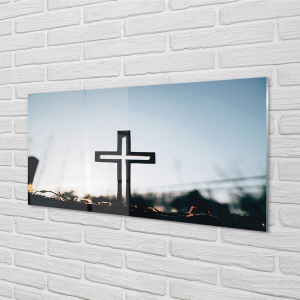 Quadro su vetro Croce 100x50 cm 2 appendini