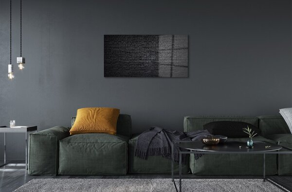 Quadro su vetro Muratura in pietra e mattoni 100x50 cm 2 appendini