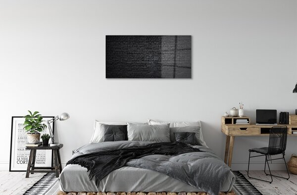Quadro su vetro Muratura in pietra e mattoni 100x50 cm 2 appendini