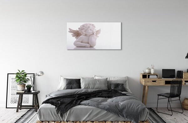 Quadro in vetro Angelo bugiardo 100x50 cm 2 appendini