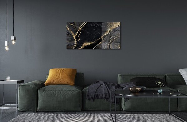Quadro su vetro Marmo di pietra astratto 100x50 cm 2 appendini