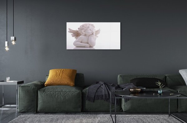 Quadro in vetro Angelo bugiardo 100x50 cm 2 appendini