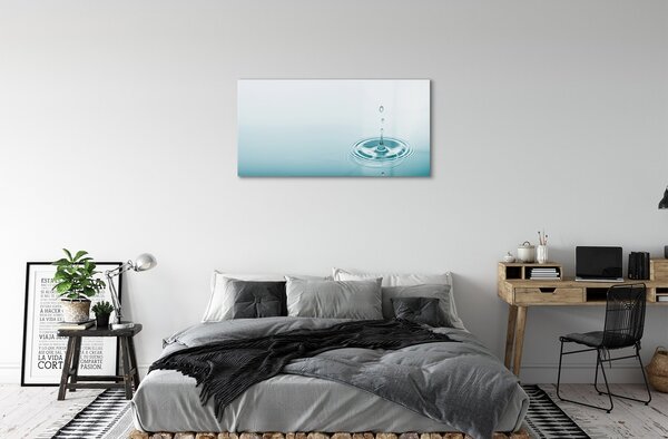 Quadro di vetro Macro goccia d'acqua 100x50 cm 2 appendini