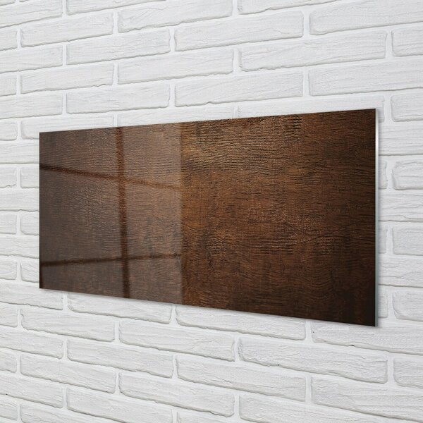 Quadro in vetro Struttura a venature di legno 100x50 cm 2 appendini