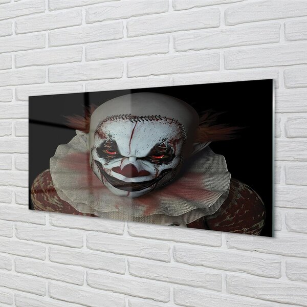 Quadro in vetro Clown spaventoso 100x50 cm 2 appendini