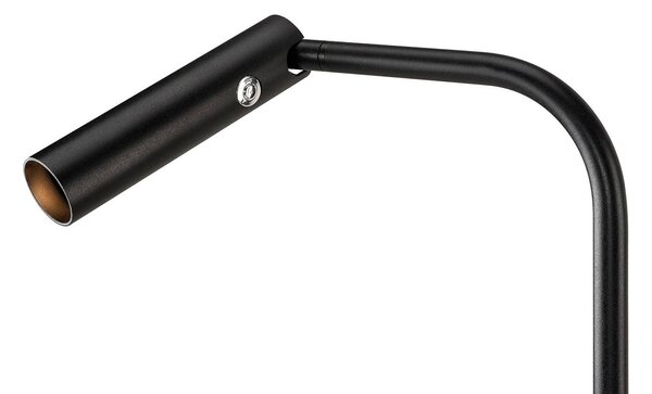 SLV Lampada da terra a LED Karpo, dimmerabile, Nero, Studio / Ufficio, Alluminio, Moderno, Lampada LED da terra