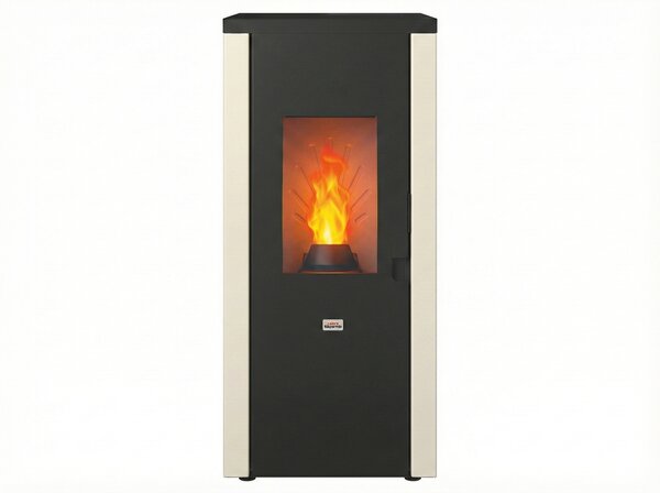 Queen Stufa a Pellet Ventilata 7 kW Capacit Serbatoio 15 Kg Volume Riscaldabile 168 m3 colore Bianco - EVO 7.0