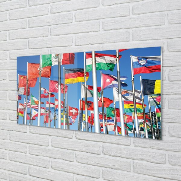 Quadro vetro Bandiera 100x50 cm 2 appendini
