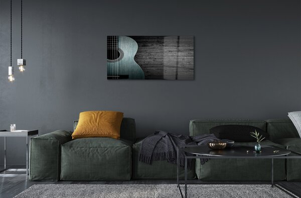 Quadro su vetro Chitarra 100x50 cm 2 appendini