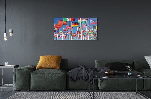 Quadro vetro Bandiera 100x50 cm 2 appendini
