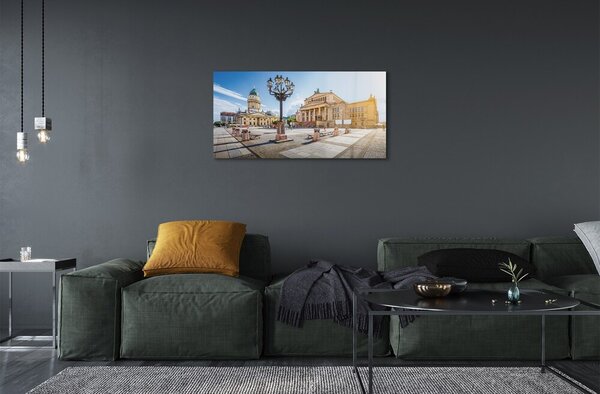 Quadro di vetro Germania piazza cattedrale di berlino 100x50 cm 2 appendini