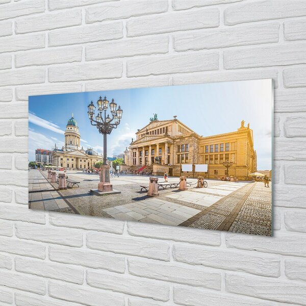 Quadro di vetro Germania piazza cattedrale di berlino 100x50 cm 2 appendini