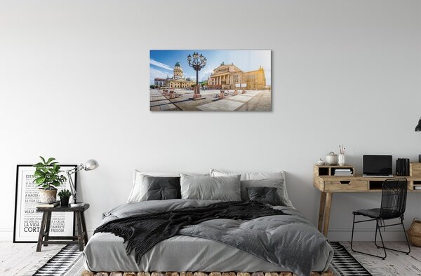 Quadro di vetro Germania piazza cattedrale di berlino 100x50 cm 2 appendini