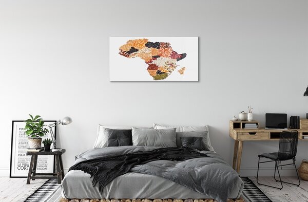 Quadro su vetro Mappa delle spezie 100x50 cm 2 appendini
