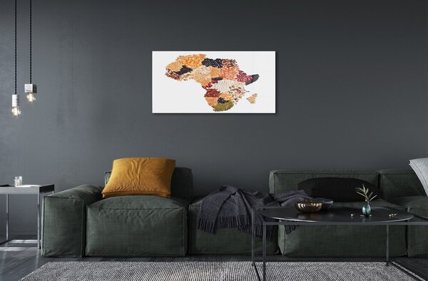 Quadro su vetro Mappa delle spezie 100x50 cm 2 appendini