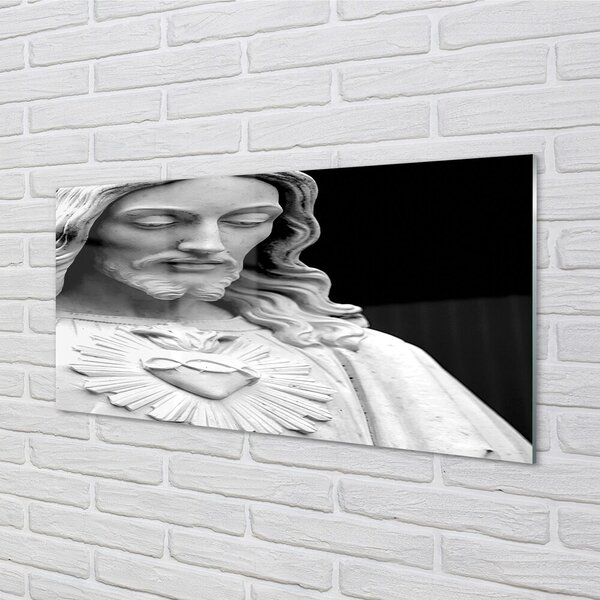 Quadro in vetro Statua di gesù 100x50 cm 2 appendini