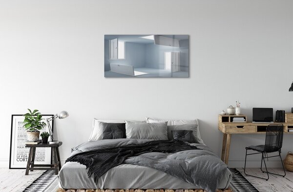 Quadro su vetro Porte 3d 100x50 cm 2 appendini
