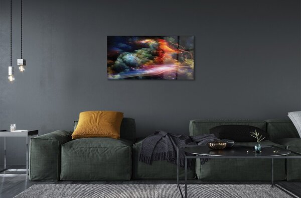 Quadro di vetro Modelli frattali astratti 100x50 cm 2 appendini