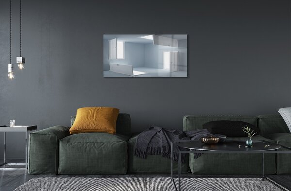 Quadro su vetro Porte 3d 100x50 cm 2 appendini
