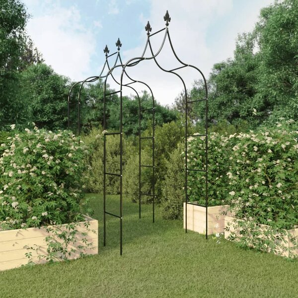 Arco da giardino per piante rampicanti di colore verde scuro in ferro Vida  XL