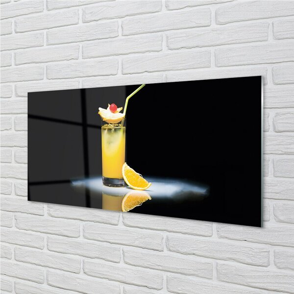 Quadro su vetro Cocktail all'arancia 100x50 cm 2 appendini