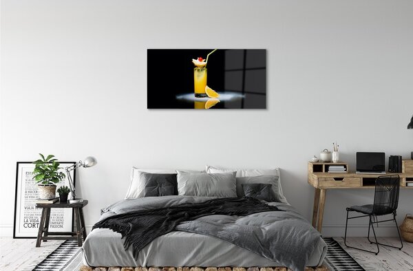 Quadro su vetro Cocktail all'arancia 100x50 cm 2 appendini