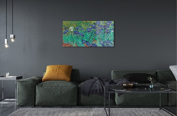 Quadro di vetro Iris - vincent van gogh 100x50 cm 2 appendini
