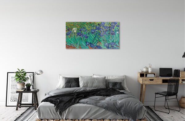 Quadro di vetro Iris - vincent van gogh 100x50 cm 2 appendini