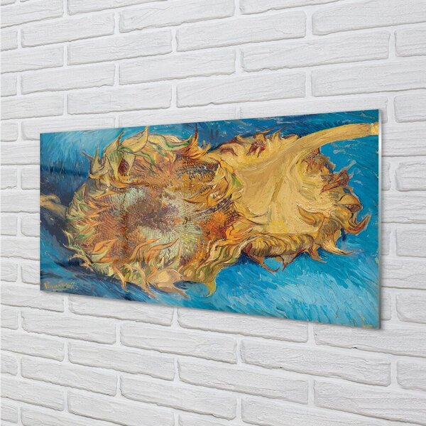 Quadro in vetro Due girasoli recisi (iii) - vincent van gogh 100x50 cm 2 appendini