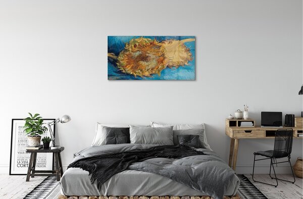 Quadro in vetro Due girasoli recisi (iii) - vincent van gogh 100x50 cm 2 appendini