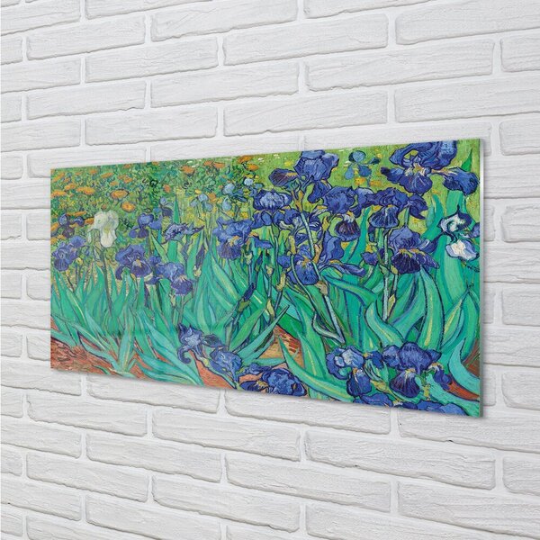 Quadro di vetro Iris - vincent van gogh 100x50 cm 2 appendini