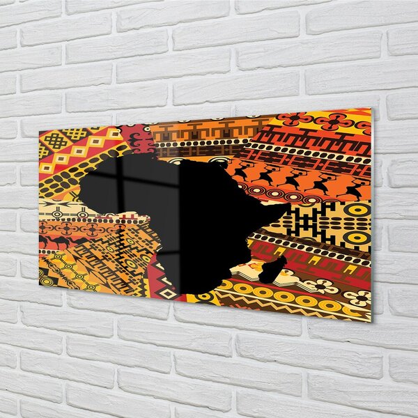 Quadro di vetro Modelli di mappa 100x50 cm 2 appendini