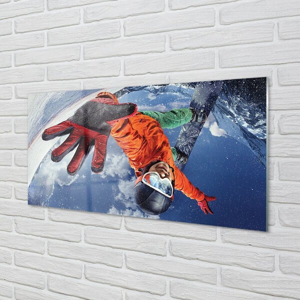 Quadro in vetro Uomo del consiglio di amministrazione 100x50 cm 2 appendini