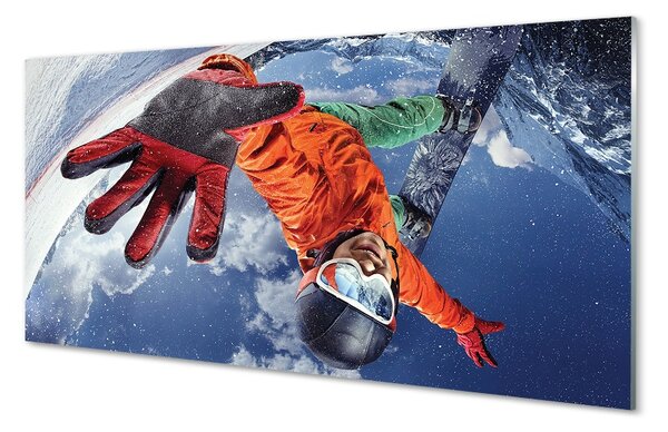 Quadro in vetro Uomo del consiglio di amministrazione 100x50 cm 2 appendini