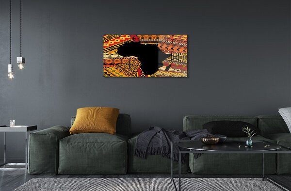 Quadro di vetro Modelli di mappa 100x50 cm 2 appendini