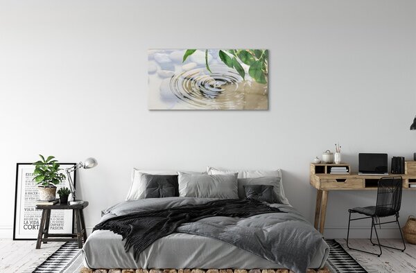 Quadro in vetro Schizzi d'acqua 100x50 cm 2 appendini