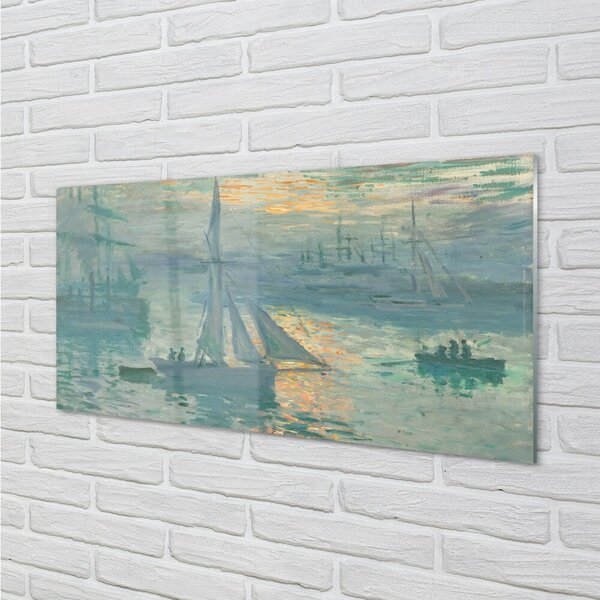 Quadro in vetro Alba - claude monet 100x50 cm 2 appendini