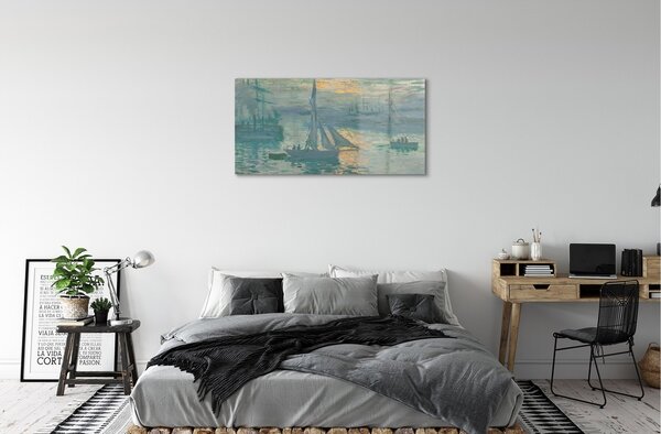 Quadro in vetro Alba - claude monet 100x50 cm 2 appendini
