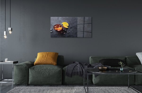 Quadro di vetro Tè freddo al limone 100x50 cm 2 appendini