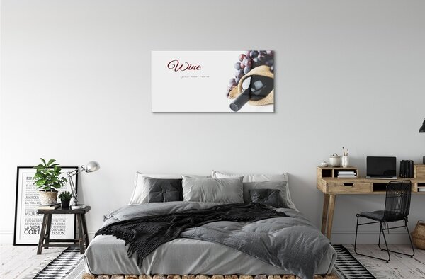 Quadro vetro Uva da vino 100x50 cm 2 appendini