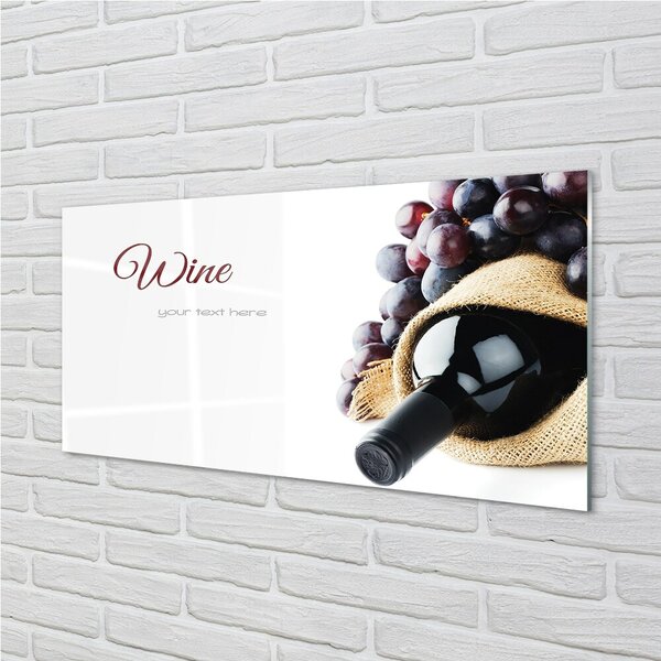 Quadro vetro Uva da vino 100x50 cm 2 appendini