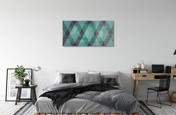Quadro vetro Motivo geometrico a rombi 100x50 cm 2 appendini