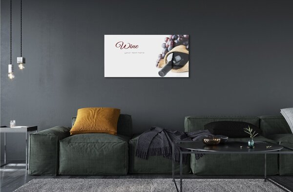 Quadro vetro Uva da vino 100x50 cm 2 appendini
