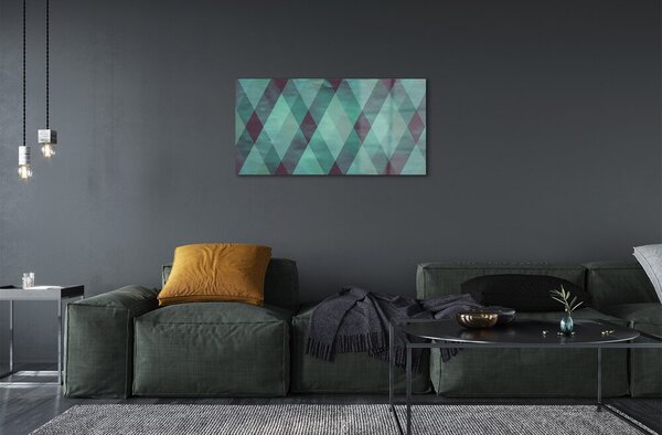 Quadro vetro Motivo geometrico a rombi 100x50 cm 2 appendini