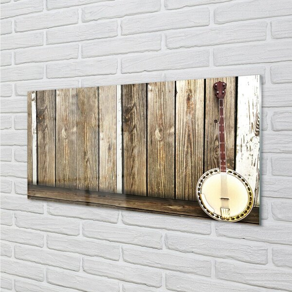 Quadro in vetro Ukulele 100x50 cm 2 appendini
