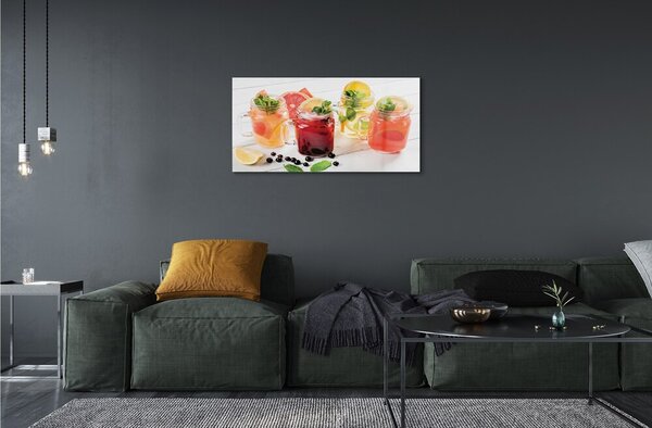 Quadro vetro Cocktail con agrumi 100x50 cm 2 appendini
