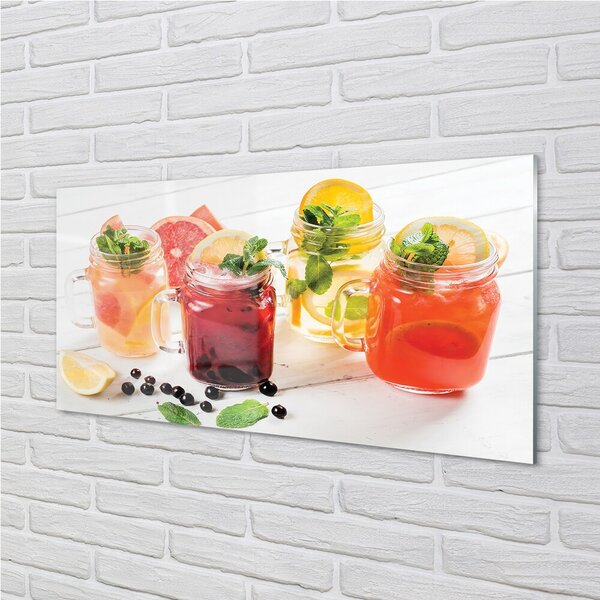 Quadro vetro Cocktail con agrumi 100x50 cm 2 appendini