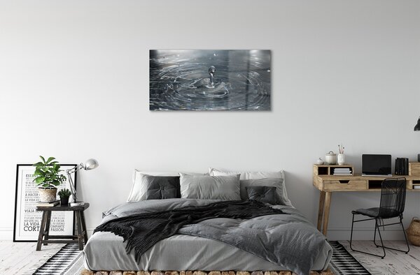 Quadro in vetro Schizzi d'acqua 100x50 cm 2 appendini
